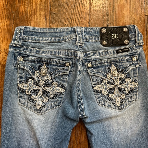 Miss Me Denim - Miss Me Women's Light Blue Boot Cut Jeans with Embellishments